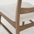 thumbnail image 2 of Noble House Lydia Mid-Century Modern 5 Piece Dining Set, Light Beige and Natural Walnut, 2 of 8