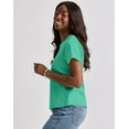 thumbnail image 2 of Hanes T-Shirt Short Sleeve Tee Essentials Womens Midweight Crewneck 100% Cotton, 2 of 5