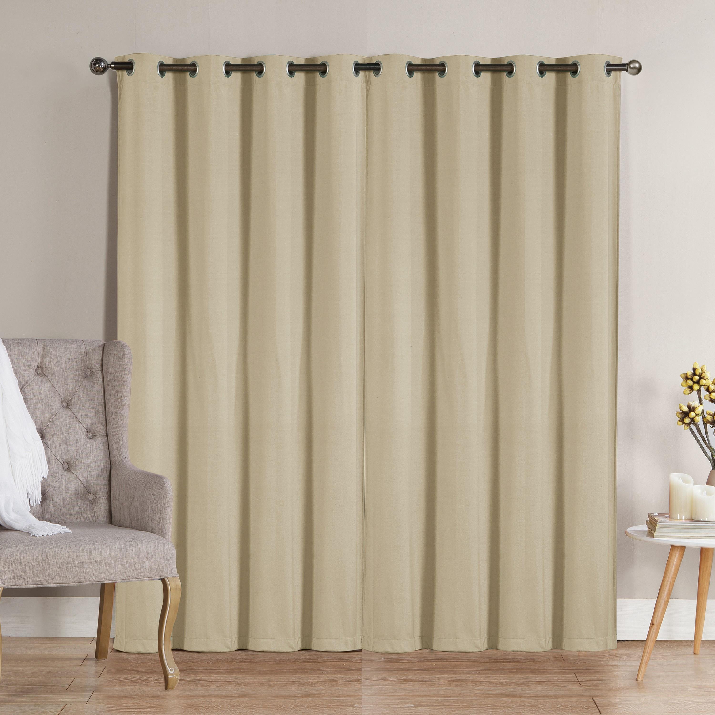 VCNY Home Neil Beige Solid Grommet Blackout Curtain Panel, 52" x 90"