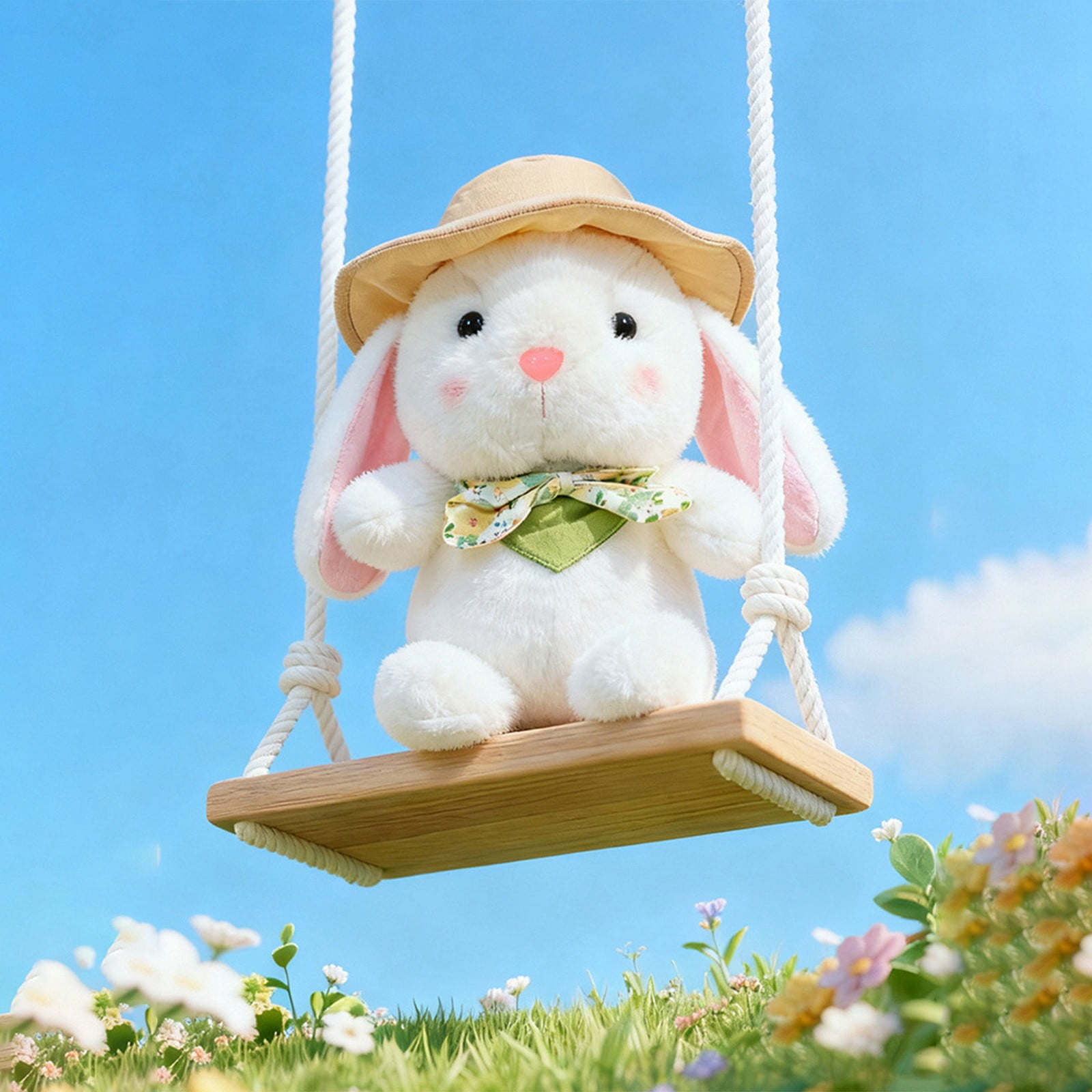 LGHDIWN Cute Bunny Stuffed Animal Toy, Bunny Stuffed Animal, Cute Plushies for Women and Kids, Soft Bunny and Rabbit Plush Toy Gift, Adorable Stuffed Animal for Babies and Girls