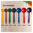 thumbnail image 2 of Rite-Size Rite-Size Solid Round Circle Server Set of Portion Control Utensils, Copolymer Plastic Heat Resistant Professional Cooking Spoons, (Set of 7 Servers in Various Sizes and Colors), 2 of 6