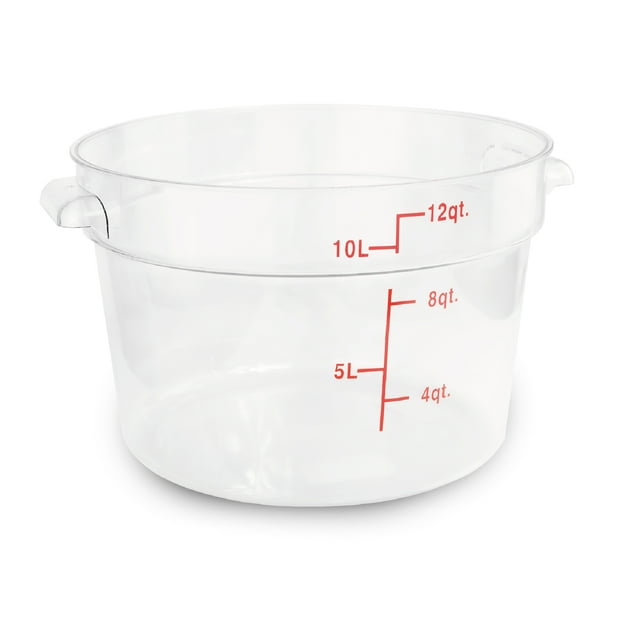 Recipiente de Policarbonato Graduado Caledonia Redondo 12 Qt