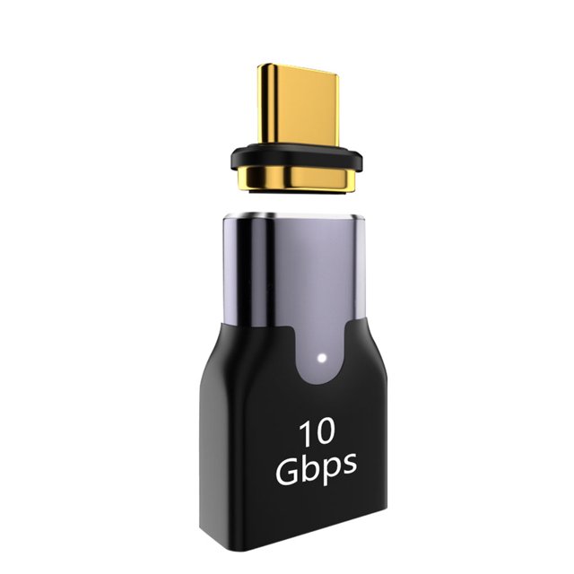 JShteea Adaptador Cargador Magnético OTG 10 Gbps USB3.0 A Tipo C (recto)