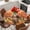 Orange Red Orange, variant on Orange Pumpkin Fall Round Tablecloth, Fitted Table Cover with Elastic for 45"-54" Round Tables, Cattle Thanksgiving Checkered Farmhouse Table Cloth Outdoor Indoor Dinning Party Waterproof Tablecloths
