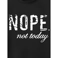 thumbnail image 3 of Men's Plus Size 'NOPE Not Today' Print Plain Color Short Sleeve Crew Neck T-shirt, Oversized Casual Clothing For Big And Tall Guys Plus Size Women & Men Clothes Best Sellers Gifts, 3 of 6