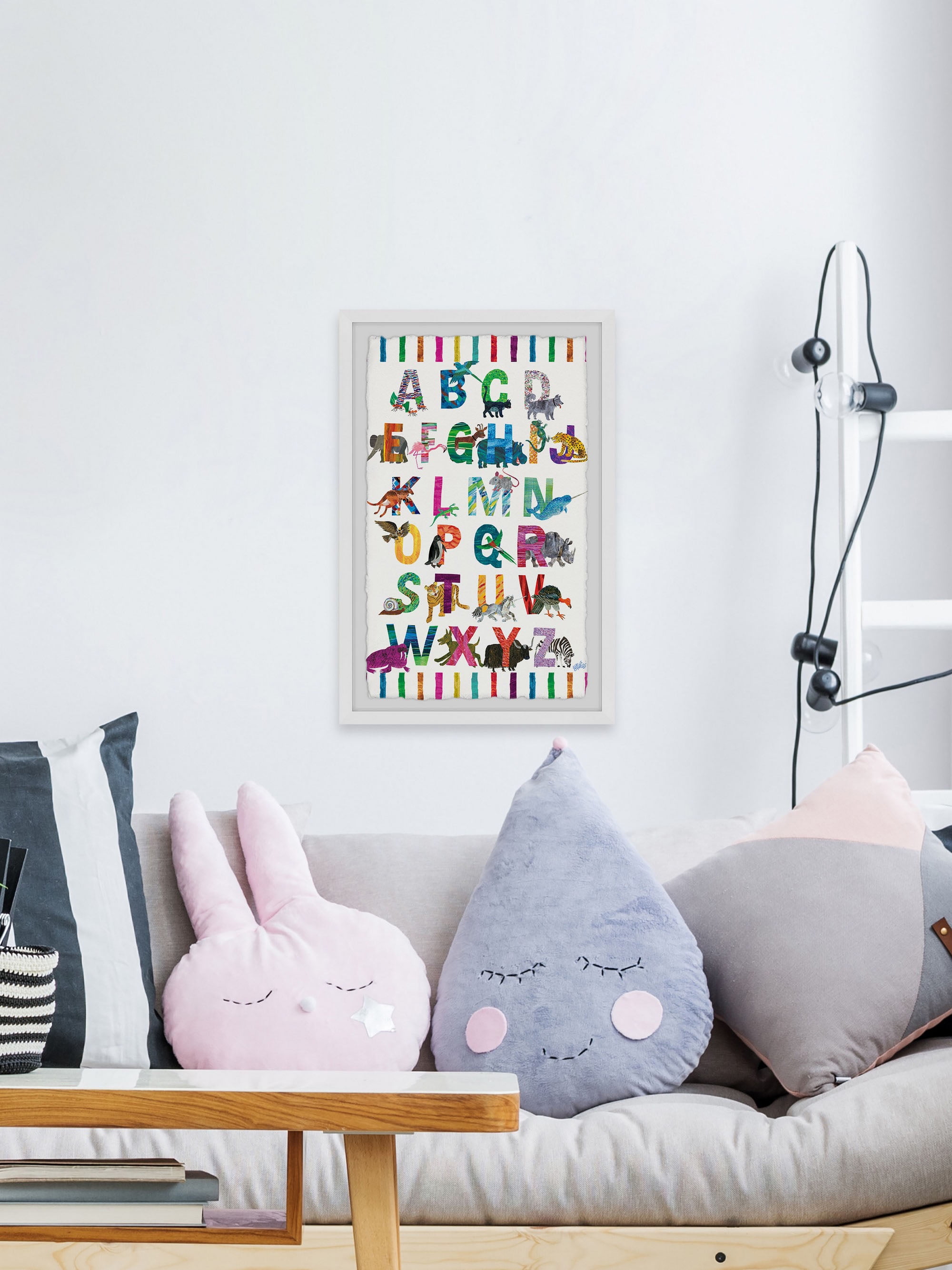 Marmont Hill Alphabet Jungle By Eric Carle Framed Wall Art, 12.00" x 1.50"