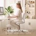 thumbnail image 4 of Waleaf Ergonomic Cross Legged Office Chair, Boucle ADHD & Meditation Chair for Adult, Lumbar Support Swivel Wide Seat, Yoga & Kneeling chair, 4 of 11