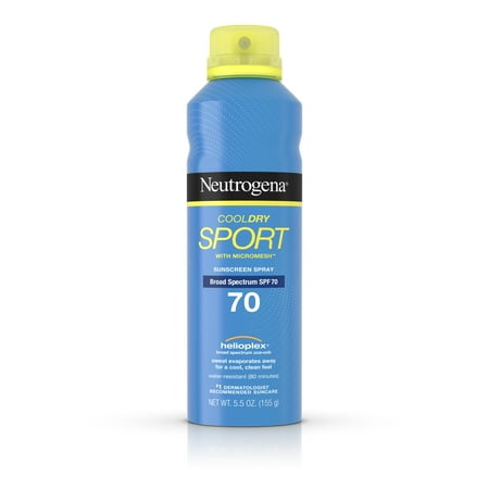 Neutrogena Cooldry Sport Sunscreen Spray Broad Spectrum SPF 70, 5.5 Oz
