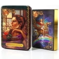 thumbnail image 1 of Cartas de Tarot PARA adivinación, caja de Metal de hojalata, borde chapado en oro, baraja de Tarot, hermoso paquete, nuevo estilo, 2022 Fivean unisex, 1 of 2
