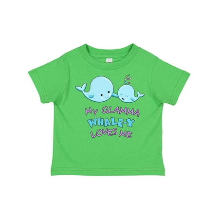 

Inktastic My Glamma Whale-y Loves Me Gift Toddler Boy or Toddler Girl T-Shirt