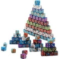 thumbnail image 4 of GFDYREE 100 Pieces Dices 12mm 6 Sided Dice Two Tone Square Corner Dices Tiny Game Dice for Tenzi, Farkle, Yahtzee, Bunco or Teaching Math with a Drawstring Storage Bag, 4 of 7