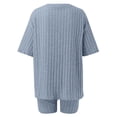 thumbnail image 4 of SHIXIAOO Ensemble Décontracté à la Mode pour Femmes, Couleur Unie, Col Rond, Shorts Amples, Ensemble Jupe Deux Pièces, Femmes, Shorts de Bain Taille Haute, 4 of 4