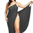 thumbnail image 2 of Qarigey Vestido de mujer Playa Cubrir Traje Color sólido Maxi Vestido largo Vestidos Gris XXL Qarigey AP003187-13, 2 of 4