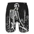 thumbnail image 3 of Logiee Vintage Black white Plant skull Print Mens Swim Trunks Quick Dry Board Shorts,Breathable Hawaii Beach Shorts Swimwear Bathing Suits-Medium, 3 of 6