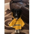 thumbnail image 3 of Chubasquero para perros grandes, ropa impermeable ajustable para mascotas, chaqueta ligera para la lluvia, poncho con capucha con tira reflectante (1 paquete, amarillo, XL), 3 of 4