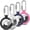 Black+White+Blue+Rose Red, variant on SENHAWK 4 Pack AirTag Holder, Shockproof Waterproof TPU Case with Locking 304 Stainless Steel Carabiner, Compatible with Apple AirTag 1st & 2nd Gen for Keys Pets Luggage Backpacks