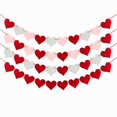 thumbnail image 2 of Heart Shaped Nonwoven Fabric Pull String Flags Hanging Banners for Valentine's Day Baby Shower Birthday Wedding Party Decor Random Pattern, 2 of 4