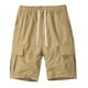 thumbnail image 2 of pstuiky Pantalones cortos deportivos para hombre, Pantalones cortos cargo casuales de moda para hombre, con bolsillos y botones, cintura elástica Pantalones cortos de baloncesto, 2 of 9