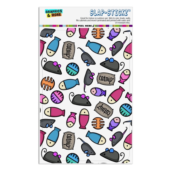 Cat Toys Mouse Fish Catnip Pattern Home Business Office Sign