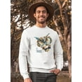 thumbnail image 2 of Hipster Owl In Glasses Be Smart. Sweatshirt Men -Image by Shutterstock, Male XX-Large, 2 of 4