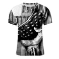 thumbnail image 4 of Camisetas Casuales Impresas de Manga Corta en el Patrón de Rayas, Camisetas Ligeras de Algodón a Rayas para Hombres, 4 of 5