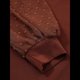 thumbnail image 3 of Vestido Corto Fruncido con Escote en V para Mujer Color Caramelo M, 3 of 10
