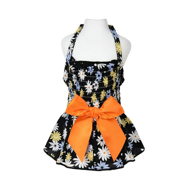Vestido de algodón con estampado de princesa para perros pequeños y medianos, faldas bonitas para mascotas, ropa de verano, vestidos de novia, productos para mascotas