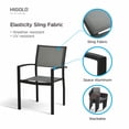 thumbnail image 6 of HIGOLD Carlo 3 Pieces Small Patio Bistro Sets, Metal Outdoor Balcony Conversation Set for 2 Person, Charcoal Black Aluminum, 6 of 11