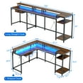 thumbnail image 2 of L Shaped Gaming Desk,68" Computer Desk with Power Outlets & LED Lights, Home Office Desk with File Drawer, Corner Desk with Monitor Shelf and Hook, Easy to Assemble, 2 of 8