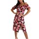 thumbnail image 1 of Elasticidad para las mujeres verano estampado tubo Tops Casual Sexy fuera del hombro Split vestido de vacaciones Pompotops ghjkhdj18207, 1 of 7