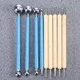thumbnail image 2 of SUTENG 10pcs Stylus Tools Dotting Indentation Tool Double-Ended Metal Ball Tools for DIY Carbon Transfer Paper Craft Embossing Art, 2 of 5
