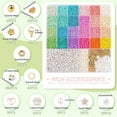 thumbnail image 3 of 3mm Glass Seed Beads for Jewelry Bracelet Making Kit, Small Beads Friendship Bracelet Kit, Tiny Waist Beads Kit with Letter Beads and Elastic String, DIY Art Craft Girls Gifts., 3 of 9