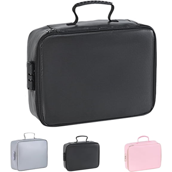 Fireproof Keepsake Box with Lock, Fireproof and Waterproof Document Storage Box for Documents, Portable Home Travel Safe Storage for Important Documents, Files and More (Pink)
