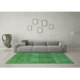 thumbnail image 3 of Ahgly Company Machine Washable Indoor Square Oriental Turquoise Blue Traditional Area Rugs, 5' Square, 3 of 4
