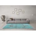 thumbnail image 3 of Ahgly Company Indoor Rectangle Persian Light Blue Traditional Area Rugs, 7' x 9', 3 of 4