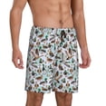 thumbnail image 2 of Balery Mallard Ducks Wild Birds1 Pantalones cortos de pijama de punto de algodón para hombre con cinturilla y bolsillos-3X-Large, 2 of 6