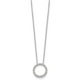 thumbnail image 2 of 14K White Gold Cable Diamond Necklace Chain Circle 18 inch 15 mm, 2 of 3