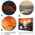 thumbnail image 3 of Designart "Blue Bold Rhythmic Illusion Landscape I" Modern Floater Framed Wall Art Print, 3 of 7