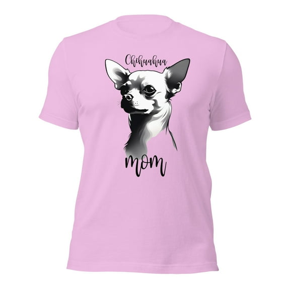 Chihuahua Mom T-Shirt, Cute Dog Lover Gift, Pet Owner Tee (Lilac, S)