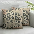thumbnail image 3 of ONETECH  Leopard Print Throw Pillow Cover Safari Wildlife Animal Theme Pattern Cheetah Tiger Square Pillow Case Cushion Cover for Home Car Decorative, 3 of 5