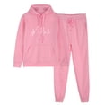 thumbnail image 2 of ibuvkizy Winter Outfits for Women 2025! Men's and Women's Sports Tracksuits Long Sleeve Pullover Hoodies Sweatshirt Loose Coat and Sweatpants Fall Winter Suit Pink,S, 2 of 6