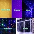 thumbnail image 4 of Cortina de luces LED de 10/100/200/300/600 lúmenes, guirnalda de luces LED impermeable con 8 modos de iluminación, con control remoto y ganchos para colgar, ideal para dormitorio, ventana, boda o, 4 of 8