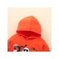 thumbnail image 6 of Toddlers Kids Halloween Outfits Set Long Sleeve Hooded Sweatshirt + Casual Pumpkin Pants 2 Piece Clothing Sets, 6 of 9