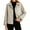 Khaki, variant on Plaid Patchwork Women Long Sleeve Lapel Single Breasted Jacket Trench Coat