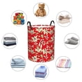 thumbnail image 6 of Daiia Lilies Flowers Round Laundry Basket with Handles Thickened Waterproof Circular hamper,Dirty Clothes Storage Basket for Bedroom,Bathroom,College Dorm-Small, 6 of 8