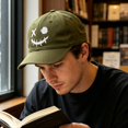 thumbnail image 3 of Colevkie Unisex Embroidered Baseball Cap for Men Women Adjustable Halloween Style Truck Hat Dad Hat(Green), 3 of 6