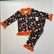 thumbnail image 1 of Conjunto de pijama de Halloween para niños y niñas, tela de seda de leche, calabaza amarilla + pantalones de manga larga con diseño de Castillo, conjuntos de pijama para 2 hermanos, 1 of 4