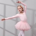 thumbnail image 2 of XQYLOS Girls Tutu Dance Training Dress, Long Sleeve Ballet Performance Dress, Stretch Leotard for Girls Dance Class Recital, 2 of 5