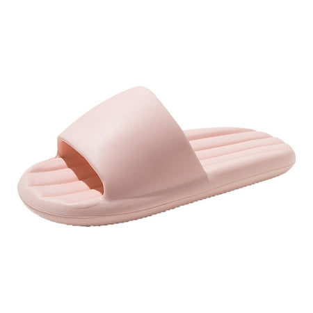 

Sngxgn Women s Flat Sandals Fashion Slides With Soft Leather Slippers for SummerSketchers Sandals Pink 8.5