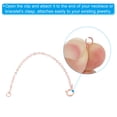 thumbnail image 4 of Unique Bargains 1 Inch 2 Inch 3 Inch S925 Silver Necklace Extender Gold Plated Chain Extenders Extension, Rose Gold 3 Pack, 4 of 6